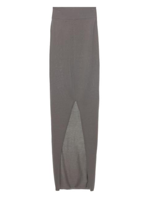 Pillar back-split maxi skirt