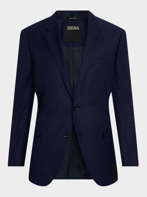 Men's Solid Wool Blazer
