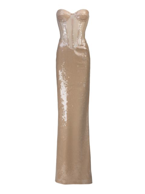 Tara Strapless Gown nude