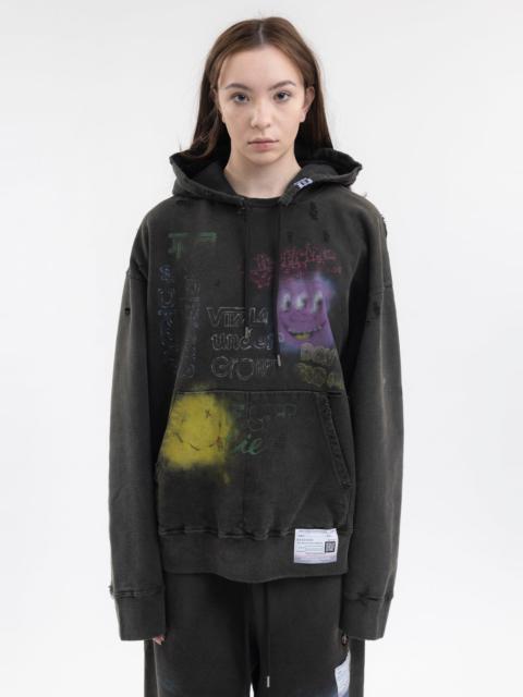 Black Bleached Hoodies