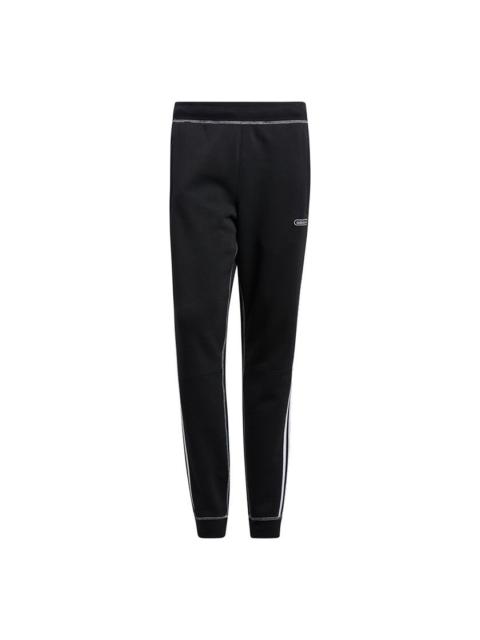 adidas originals Cntrst Stitch S Contrasting Colors Fleece Lined Stay Warm Bundle Feet Sports Pants 