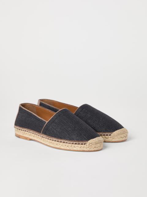 Techno raffia espadrilles with piping
