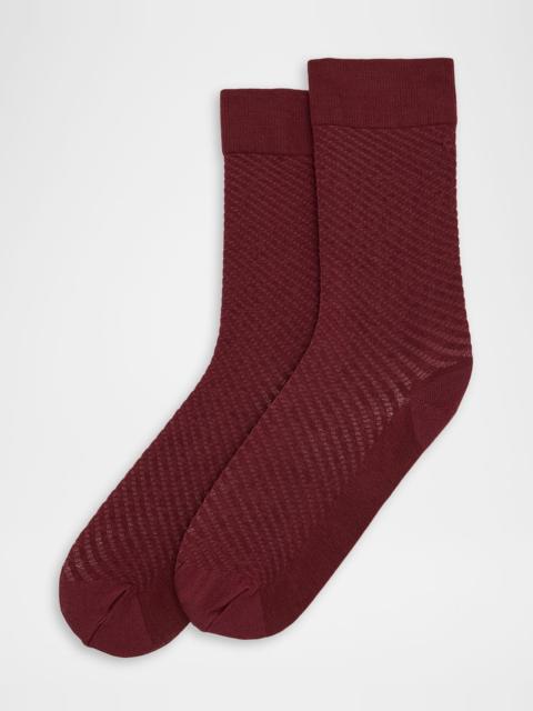 Merino Wool-Blend Dot Crew Socks