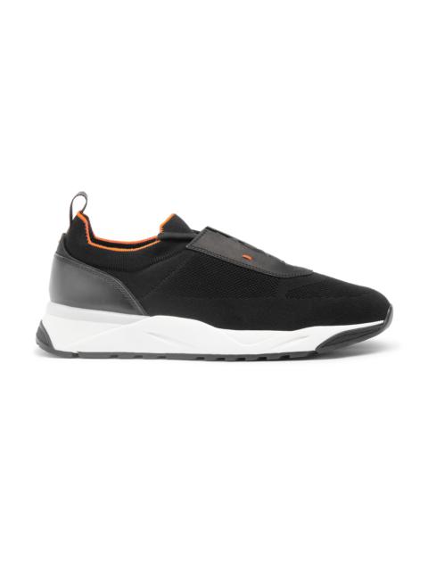 Men's black stretch knit sneaker
