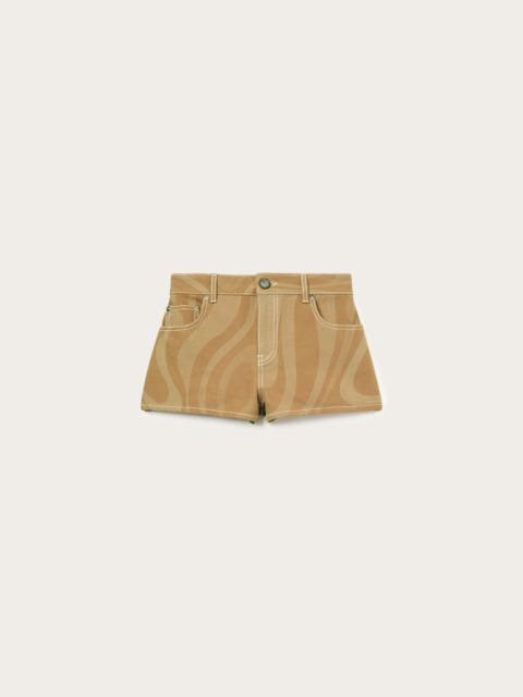 MARMO PRINT CANVAS SHORTS