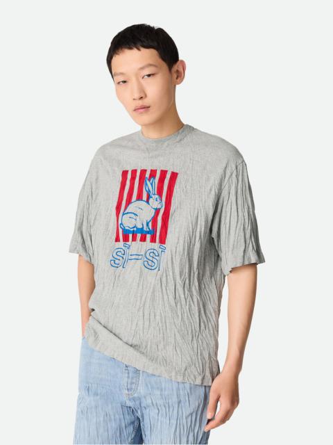 Crushed Cotton Printed Jersey T-Shirt