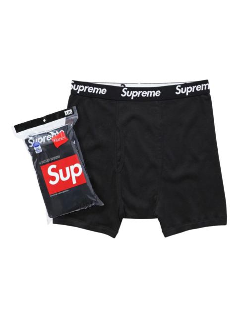 Supreme Hanes Boxer Briefs 4 Pack 'Black' SUP-FW24-023-BK