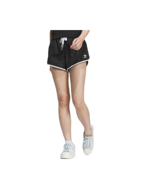 (WMNS) adidas originals Logo Laced Shorts 'Black' IU1292