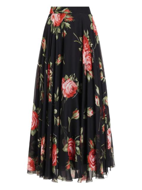 floral midi skirt