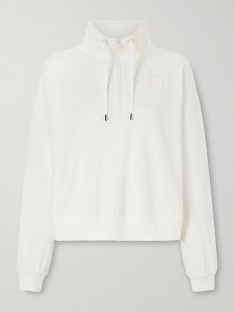 Appliquéd Cotton-blend Piqué Sweatshirt