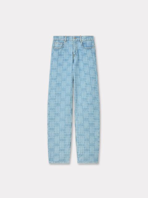 'KENZO Weave' ASAGAO straight jeans in japanese denim