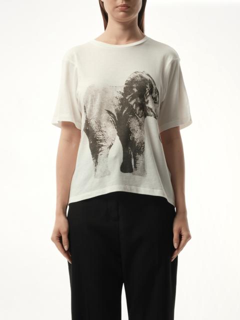 Elephant Printed T-Shirt in White