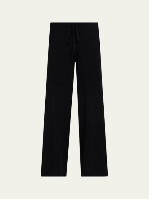 Omi Cashmere Knit Straight-Leg Ankle Trousers