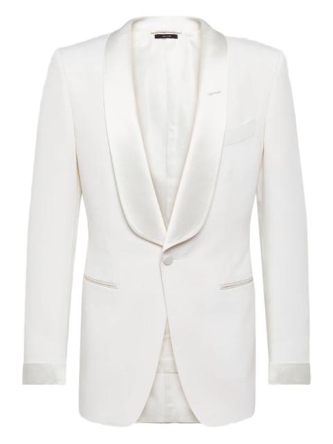 shawl-lapel welt-pockets jacket