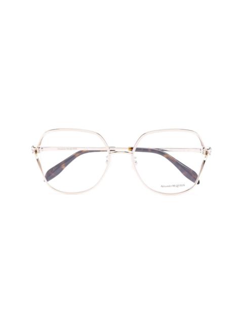 clear overzise-frame glasses