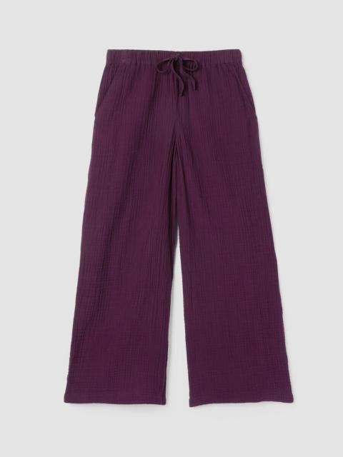 Organic Cotton Lofty Gauze Wide-Leg Pant