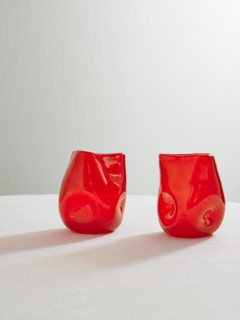 Set Of Two Recycled-glass Tumblers