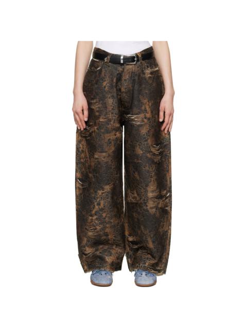 Brown Super Baggy Fit 2023F Jeans