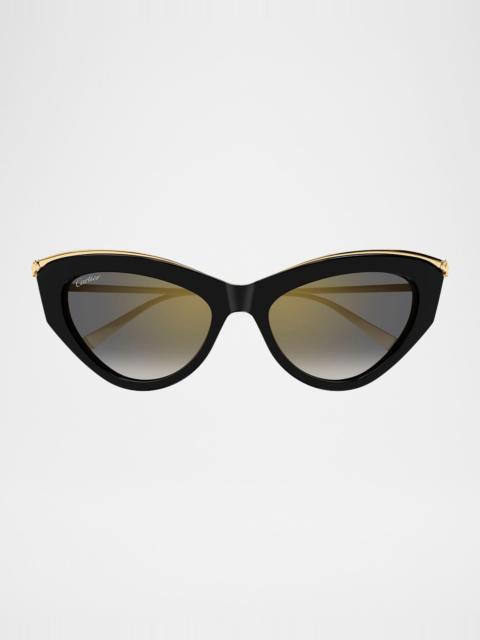 Panthere Acetate & Metal Cat-Eye Sunglasses