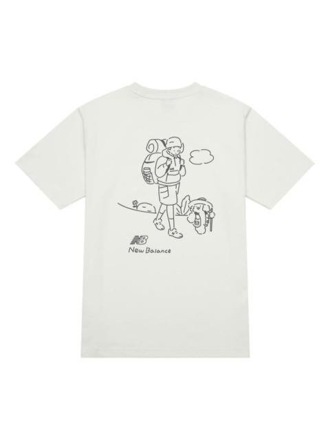 New Balance Hiking Graphic T-Shirt 'White' AMT42339-CIC