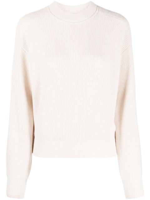 ribbed-knit wool-blend jumper