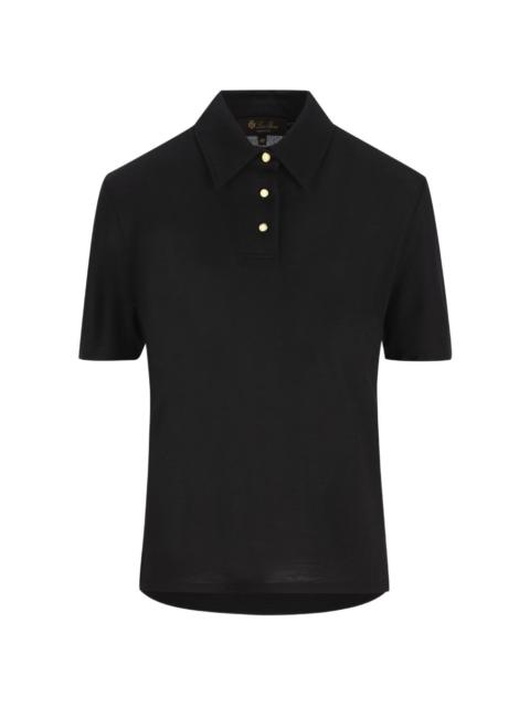 buttoned polo top