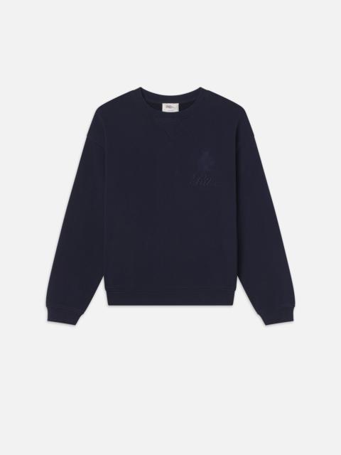 Ritz Unisex Tonal Logo Crewneck in Dark Navy