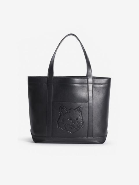 FOX HEAD LEATHER MEDIUM TOTE