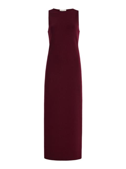 Devin Wool Midi Dress burgundy