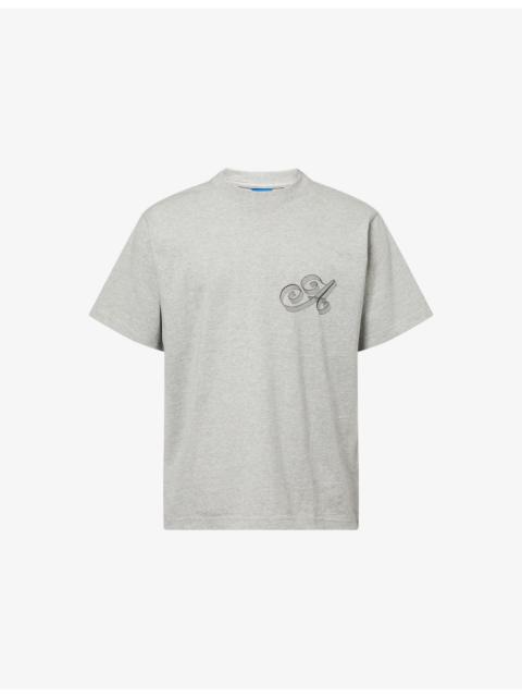 Script Crewneck Cotton-Jersey T-Shirt