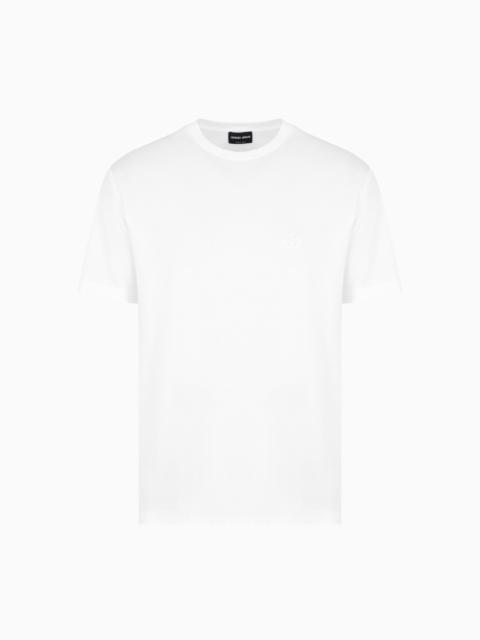 COTTON-INTERLOCK T-SHIRT WITH EMBROIDERED LOGO