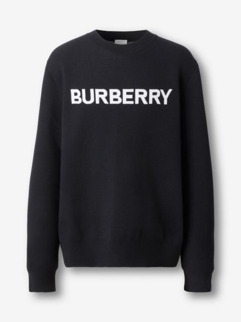 Logo Intarsia Wool Cotton Sweater