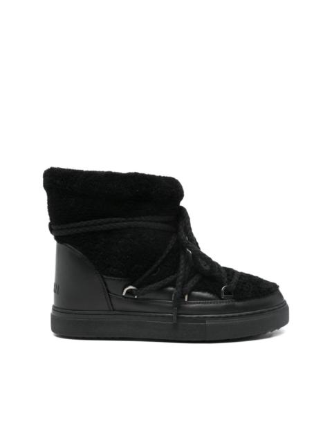 lace-up shearling boots
