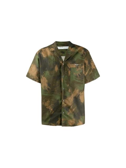 OFF-WHITE Paintbrush Camo Shirt Green