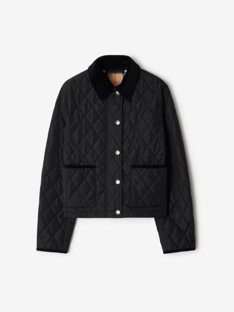 Cropped Quilted Nylon Jacket