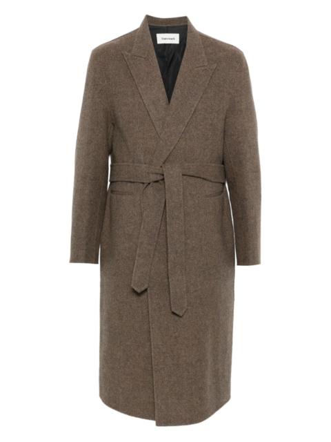belted wrap coat