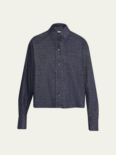 Cropped Long-Sleeve Shirt