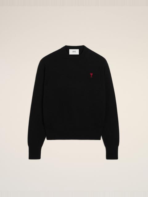 BLACK WOOL AMI DE COEUR CREWNECK SWEATER