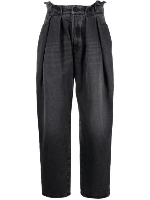 loose-fit paperbag jeans