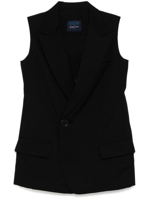wide notch lapels gilet