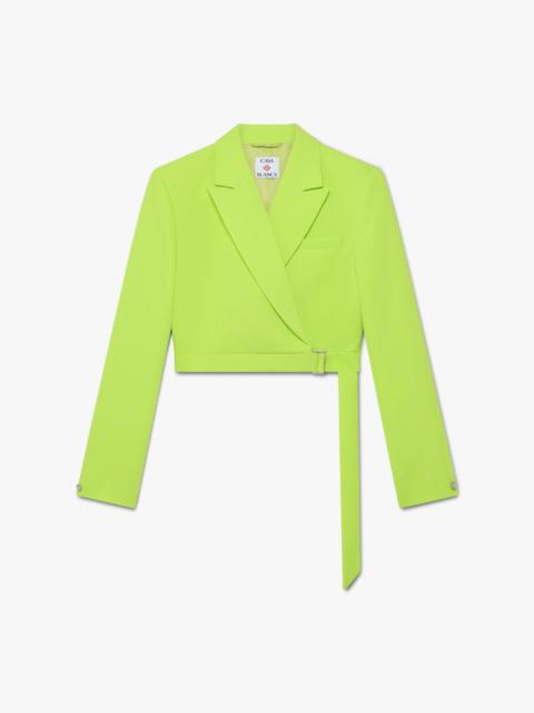 Green Crepe Tailored Jacket | Casablanca Paris