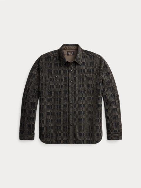 Jacquard-Knit Wool-Blend Workshirt