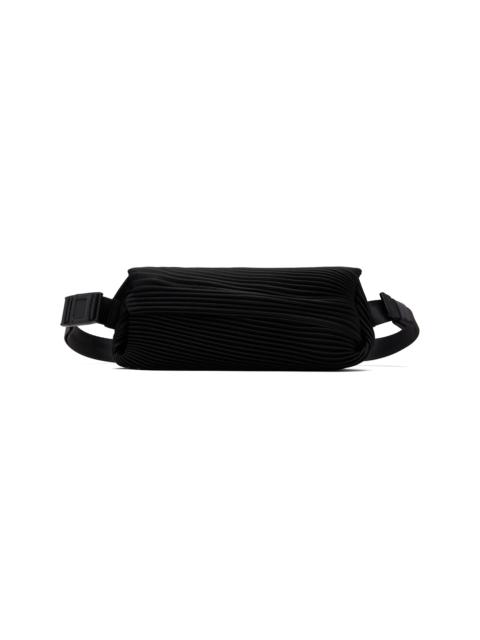 Black Bias Pleats Waist Pouch