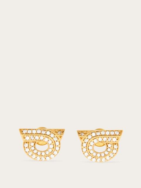 Gancini earrings with rhinestones - size 18