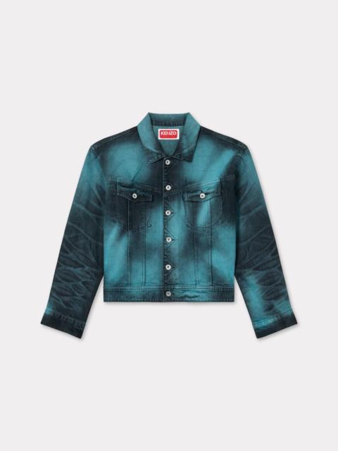 'KENZO Boke Heart' oversized trucker jacket in japanese denim