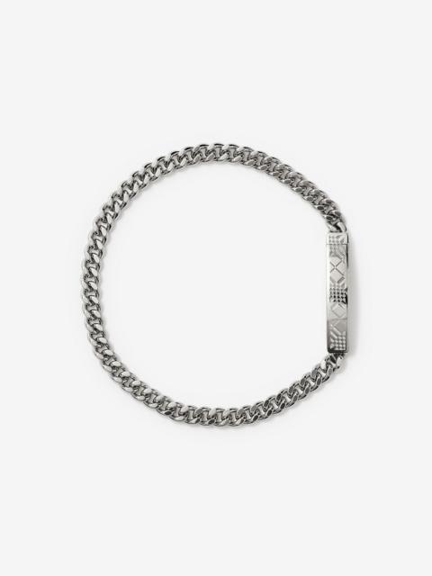Engraved Check Chain Bracelet