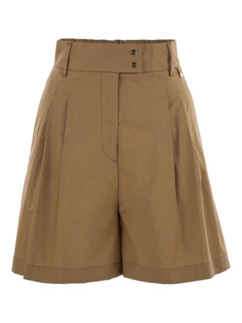 button zip-fastening shorts