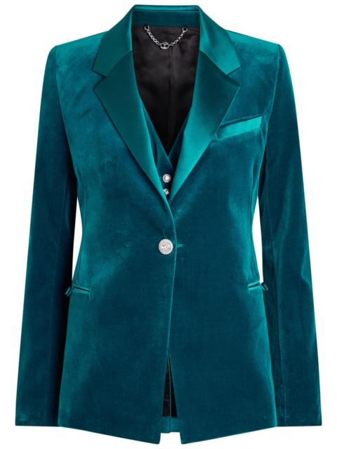 Rabanne Waist Coat-effect Velvet Blazer
