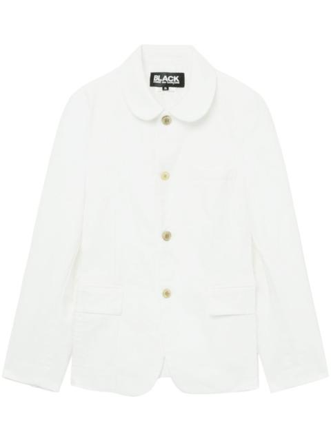rounded-collar single-breasted jacket