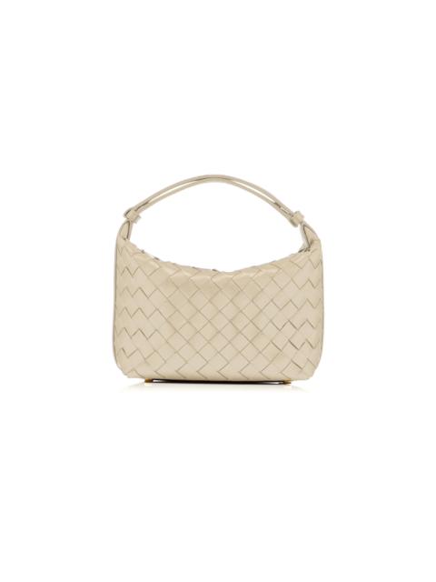 Wallace Intrecciato Leather Mini Bag white